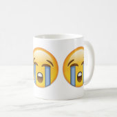 Laut schreiendes Gesicht Emoji Kaffeetasse (VorderseiteRechts)