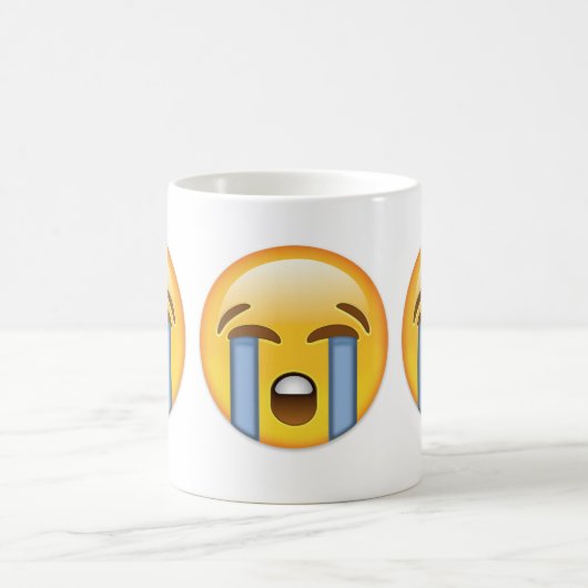 Laut schreiendes Gesicht Emoji Kaffeetasse (Mittel)