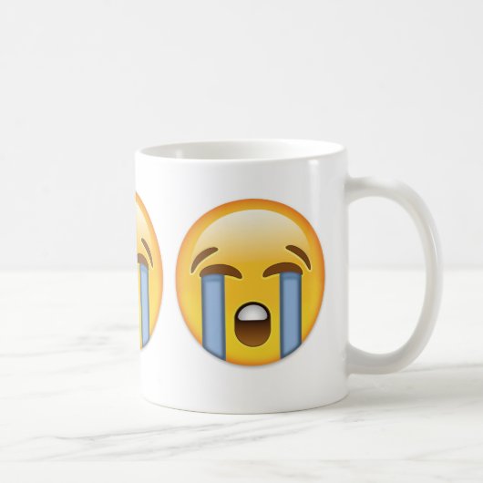 Laut schreiendes Gesicht Emoji Kaffeetasse (Rechts)