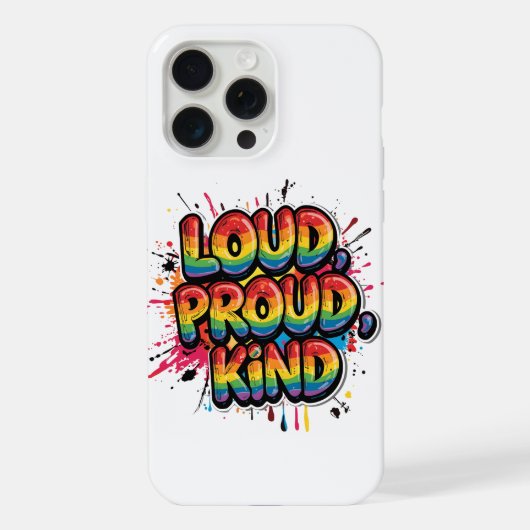 Laut Stolz Freundlich Regenbogen-Stolz-Zitat iPhone Hülle (Rückseite)