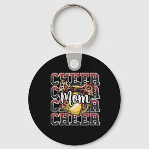 Laut Stolz Sport Weich Cheer Mama Leopard Bogen Schlüsselanhänger