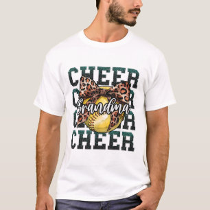 Laut Stolz Sport Weich Cheer Oma Leopard Schleife T-Shirt