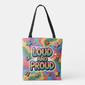 LAUT UND STOLZ | LGBTQ+ Pride Unterstützer Tasche (Rückseite)