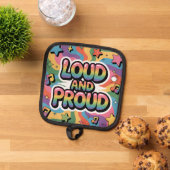 LAUT UND STOLZ | LGBTQ+ Pride Unterstützer Topflappen (Oben Unten)