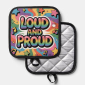 LAUT UND STOLZ | LGBTQ+ Pride Unterstützer Topflappen (Vorderseite/Rückseite)
