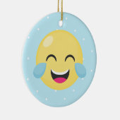 Laute Emoji Punkte heraus lachen Keramik Ornament (Rechts)