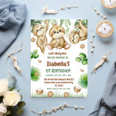 Laute grüne tropische Babydusche Einladung