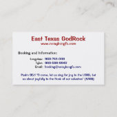 Laute Kung Fu Visitenkarte (Rückseite)