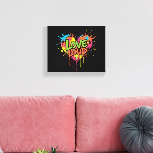 laute Liebe Leinwanddruck (Insitu (Wohnzimmer))