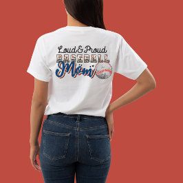 Laute und stolze Baseball-Mama, Foto des Spielers T-Shirt
