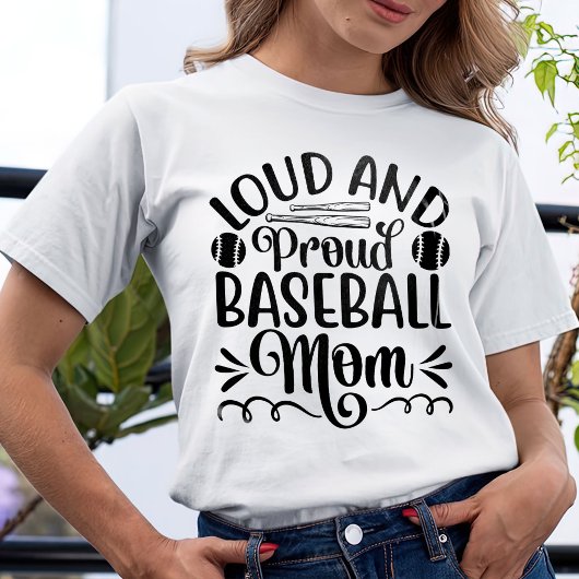 Laute und stolze Baseball-Mama T-Shirt