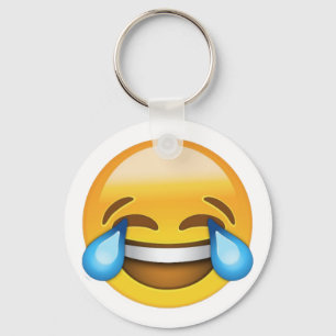 Lauten Emoji Schlüsselanhänger heraus lachen