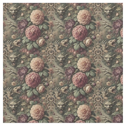 Lauter als Blooms - gotisch dichte Tile Stoff (Nahaufnahme)