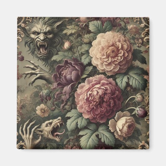 Lauter als Blooms - gotisch Viktorianisch Magnet (Vorne)