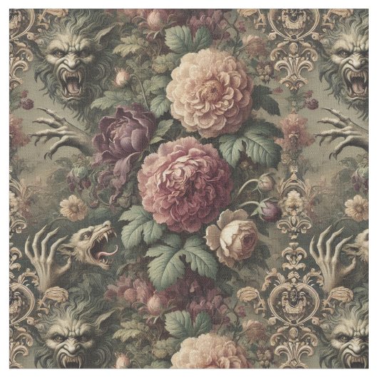 Lauter als Blooms - Klassische Gotik Stoff (Nahaufnahme)