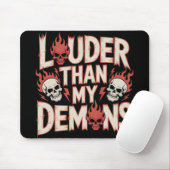 Lauter als meine Dämonen: Gothic-Schädel und Flamm Mousepad (Mit Mouse)
