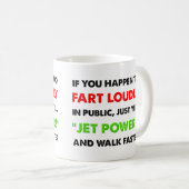 Lauter Furz-Jet-Power-lustige Tasse (VorderseiteRechts)