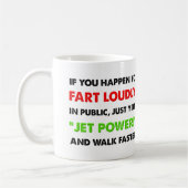 Lauter Furz-Jet-Power-lustige Tasse (Links)