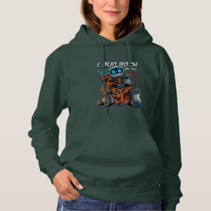 Lauter Rockmusik-Roboter Hoodie