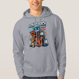 Lauter Rockmusik-Roboter Hoodie