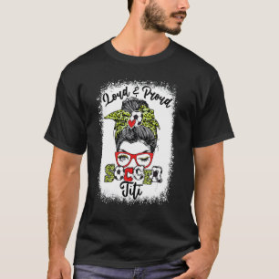 Lauter und stolzer Fußball Titi Messy Bun gebleich T-Shirt