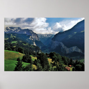 Lauterbrunnen-Ansicht Poster