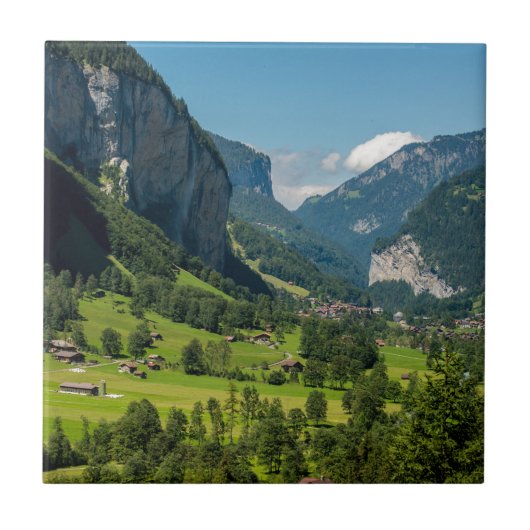 Lauterbrunnen - Bernese Alpen - die Schweiz Fliese (Vorderseite)