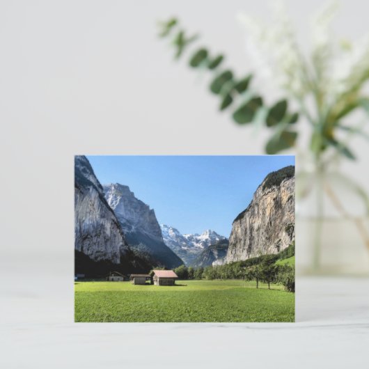 Lauterbrunnen Gletschertal Postkarte (Stehend Vorderseite)