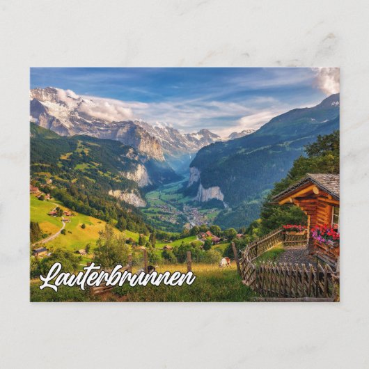Lauterbrunnen, Schweiz Postkarte (Vorderseite)