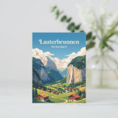 Lauterbrunnen Schweiz Postkarte (Stehend Vorderseite)