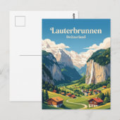 Lauterbrunnen Schweiz Postkarte (Vorne/Hinten)