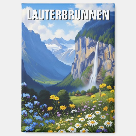 Lauterbrunnen Schweiz Reise Magnet (Vorderseite)