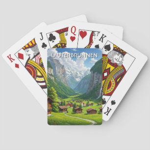 Lauterbrunnen Schweiz Reise Spielkarten