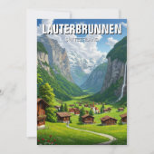 Lauterbrunnen Schweiz Reisen Feiertagskarte (Vorderseite)