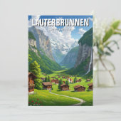 Lauterbrunnen Schweiz Reisen Feiertagskarte (Stehend Vorderseite)