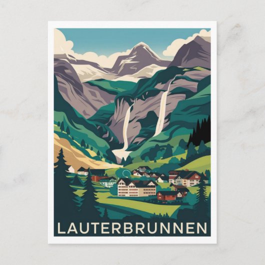 Lauterbrunnen Schweiz Reisen Postkarte (Vorderseite)