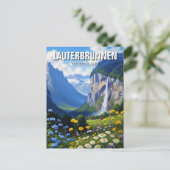 Lauterbrunnen Schweiz Reisen Postkarte (Stehend Vorderseite)