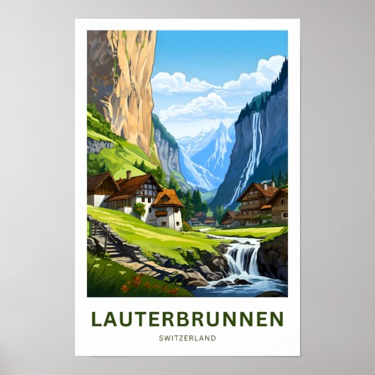 Lauterbrunnen Schweiz Reisen Print Poster (Vorne)