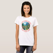 Lauterbrunnen Schweiz Retro Distressed Circle T-Shirt (Vorne ganz)