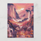 Lauterbrunnen Schweiz Rot Postkarte (Vorderseite)