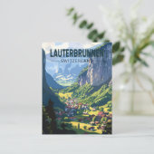 Lauterbrunnen Schweiz Tourismus Vintag Postkarte (Stehend Vorderseite)