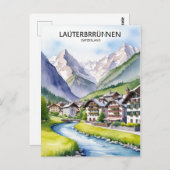 Lauterbrunnen Schweiz Vintage Postkarte (Vorne/Hinten)