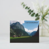 Lauterbrunnen Schweizer Bergwelt Postkarte (Stehend Vorderseite)