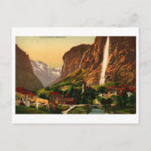 Lauterbrunnen Staubbach Wasserfall Schweiz Postkarte (Vorderseite)