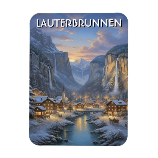 Lauterbrunnen Switzerland Travel Magnet (Vertikal)
