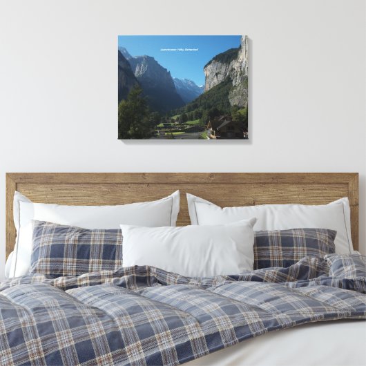 Lauterbrunnen Tal Leinwand Mauer (Insitu (Schlafzimmer))