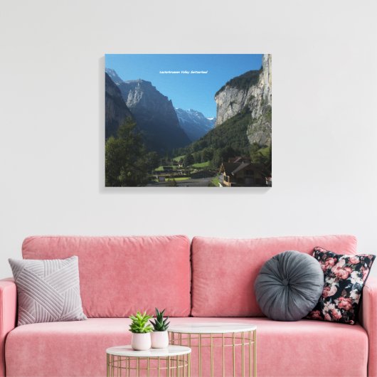 Lauterbrunnen Tal Leinwand Mauer (Insitu (Wohnzimmer))