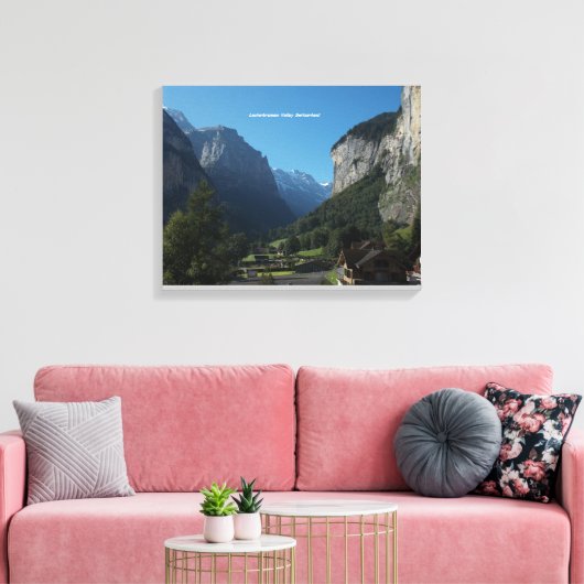 Lauterbrunnen Tal Leinwand Mauer (Insitu (Wohnzimmer))