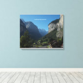 Lauterbrunnen Tal Leinwand Mauer (Insitu (Holzboden))