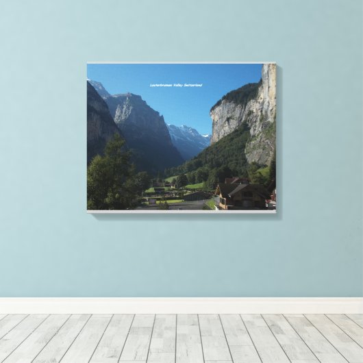 Lauterbrunnen Tal Leinwand Mauer (Insitu (Holzboden))
